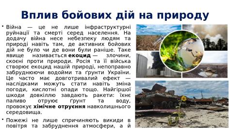 Презентація "Війна та екологія" | Презентація. Біологія