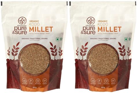 Phalada Pure Sure Organic Kodo Millets 500Gm Pack Of 1 100 Natural