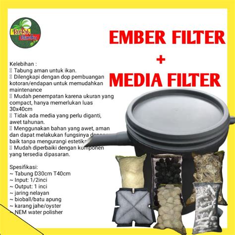 Jual Ember Filter Kolam Ikan Koi Lengkap Dengan Media Filter Kolam