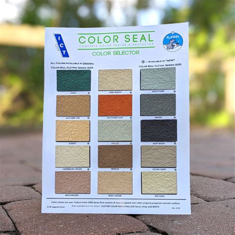 Concrete Color Chart Seal H₂cool Innovative Concrete Technology