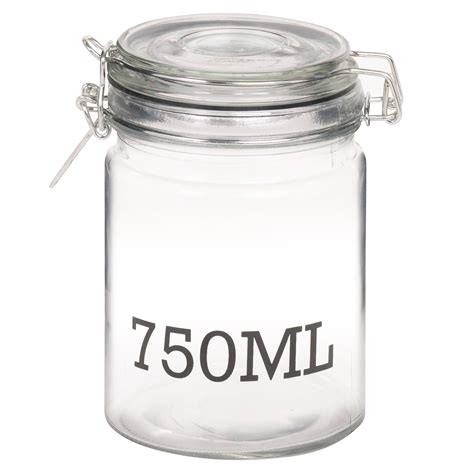 Air Tight Sealed Large Glass Storage Jar With Metal Clamp Lid Tall