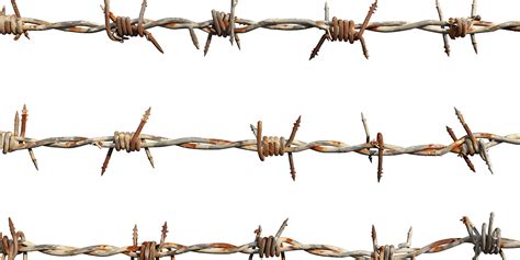 Barbed Wire Fence Cutout 47307595 Png