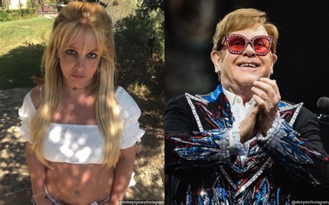 See Cute Cover Art Of Britney Spears And Elton John S Upcoming Single