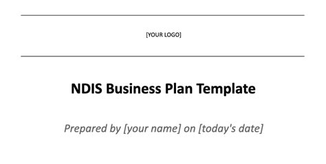 Make Your Own Ndis Business Plan With This Template Brevity