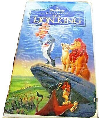 The Lion King Vhs Walt Disney Masterpiece Collection Clam Shell