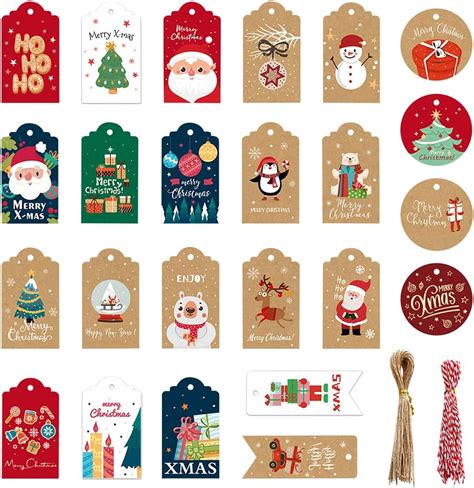 Amazon DIYBravo 96pcs Christmas Gift Tags With 100 Strings 24