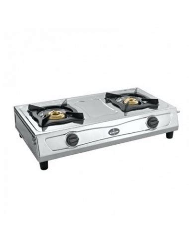 Sunflame Shakti Dx Steel Manual Gas Stove 2 Burners