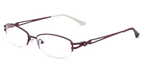 Womens Semi Rimless Metal Eyeglasses