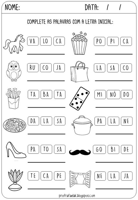 Atividades Para Imprimir Alfabetiza O Criar Recriar Ensinar