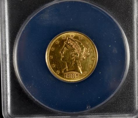 Sold Price: 1885-S Liberty $5 Dollar Gold Coin - April 6, 0118 10:00 AM EDT