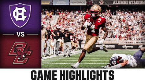 Holy Cross Vs Boston College Game Highlights Acc Football Youtube