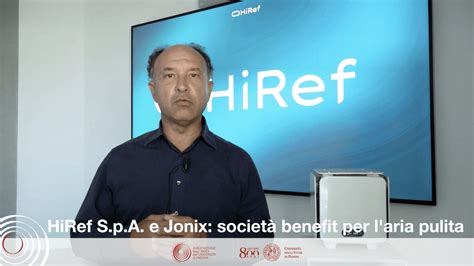 HiRef S p A e Jonix società benefit per laria pulita Associazione