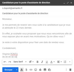 Exemple Mail De Relance Candidature Sans R Ponse