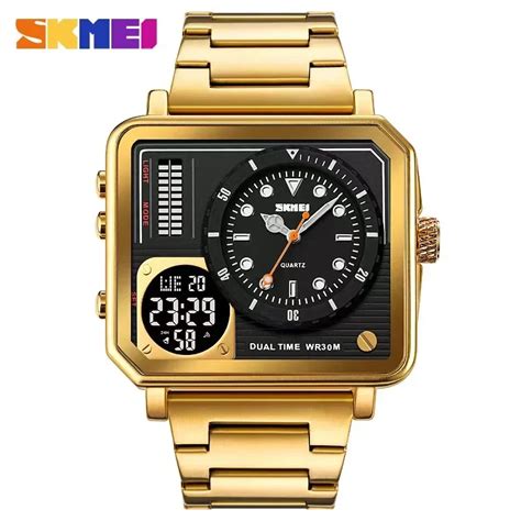 Skmei Rel Gio De Pulso Masculino Casual Duplo Digital Imperme Vel