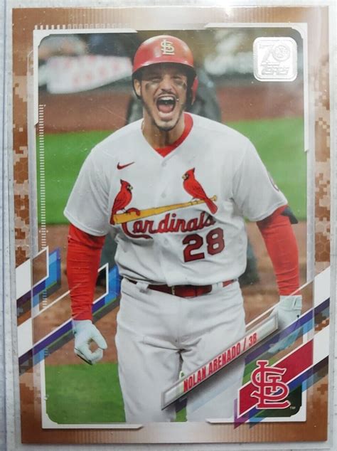 Topps Update Memorial Day Camo Parallel Us Nolan Arenado D