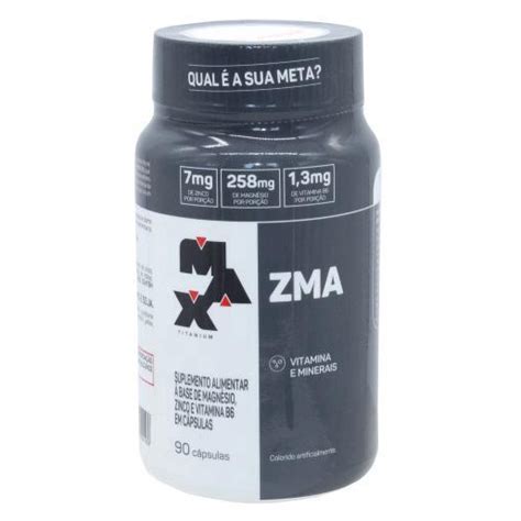 Zma Vitamina B Minerais Zinco Magnesio Max Titanium Caps No Shoptime