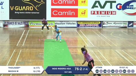 Thouseef Vs Jithin R Trivandrum KMCC Indoor Cricket Tournament Cochin