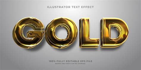 Premium Vector Luxury Golden Chrome Text Effect