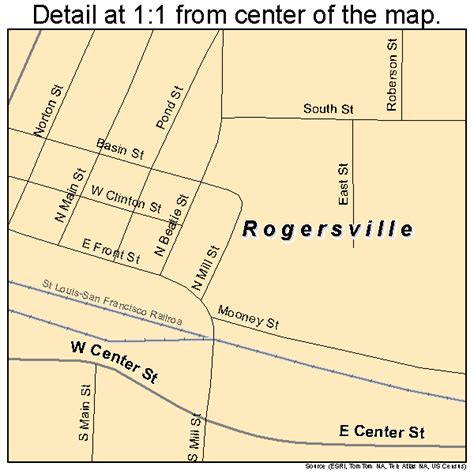 Rogersville Missouri Street Map 2962894