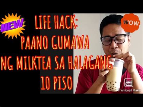 LIFE HACK PAANO GUMAWA NG MILKTEA SA HALAGANG SAMPUNG PISO Watch This