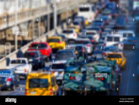 New York City Rush Hour Traffic Jam On The Williamsburg Bridge In