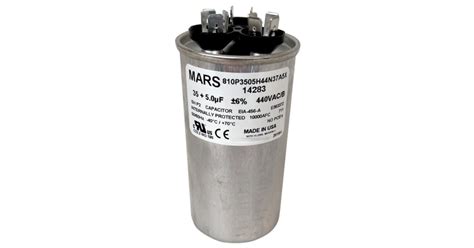 mars  dual section  capacitor  mfd  volt