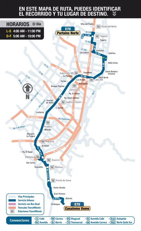 Mapa Urbana SITP E70 Casaloma Usme Portales Del Norte 1 Mirutafacil