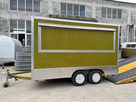 Enclosed Concession Food Trailer Fully Equipped Mobile Bbq Food Truck