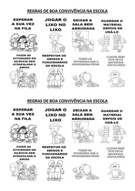 Regras De Boa Conviv Ncia Na Escola Docx Atividades Alfabetiza O E