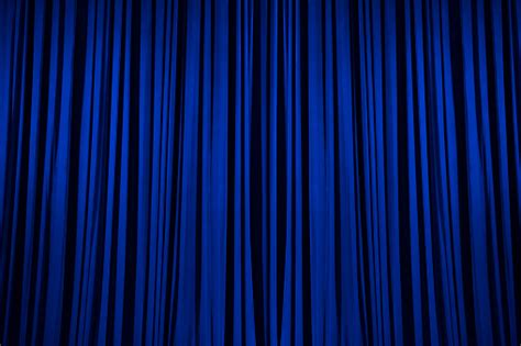 Blue Stage Curtain Texture Background Stock Photo - Download Image Now - Stage Curtain, Blue ...