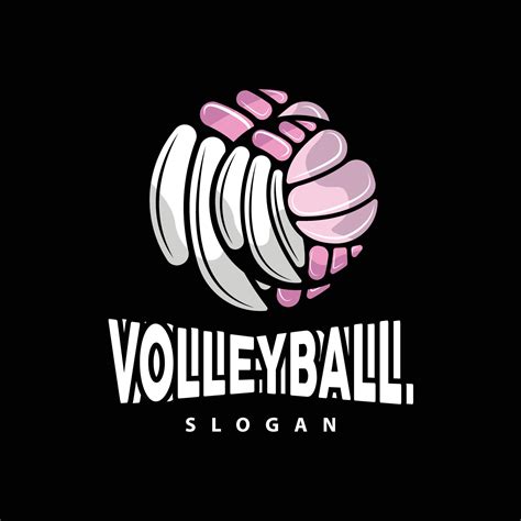 Volleyball Logo Sport Einfach Design Welt Sport Turnier Vektor