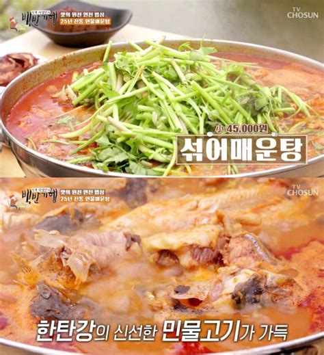 고추장이 생명백반기행 연천 한탄강 민물매운탕 허영만 김선영도 감탄한 맛집 김효진 기자 톱스타뉴스