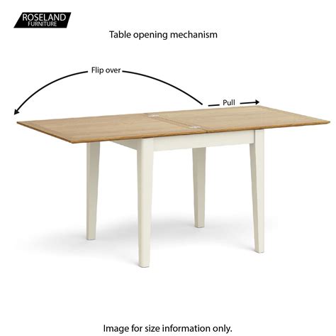 Windsor Ivory Flip Top Extendable Dining Table Extendable Dining