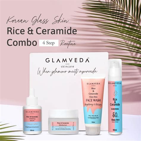 Buy Glamveda Korean Glass Skin Rice Ceramide Morning Step Skincare