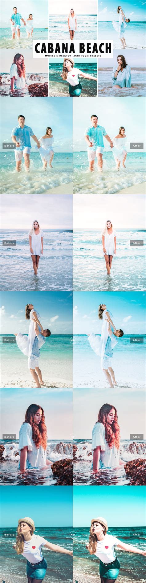 Cabana Beach Lightroom Presets By Creativetacos On Creativemarket Adobe Lightroom Photoshop