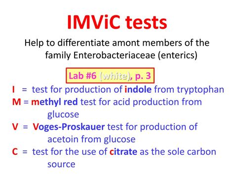 Ppt Imvic Tests Powerpoint Presentation Free Download Id 4367569