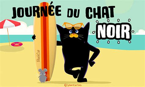 Carte Journée du chat noir virtuelle gratuite