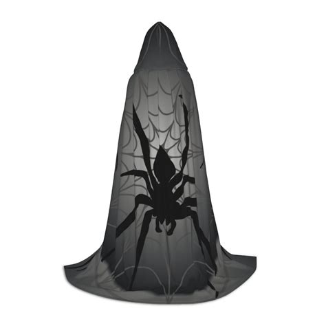 Sigee Black Spiders For Hooded Cape For Teenagers Hood Halloween Cloak