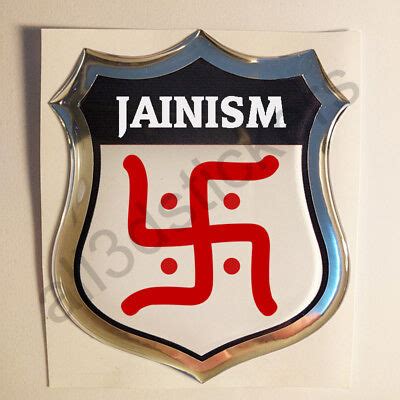 Jainism Sticker Emblem 3D Resin Domed Gel Flag Car Vinyl Decal Symbol ...