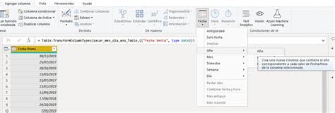 Agregar Columna Año Mes y Día en POWER BI