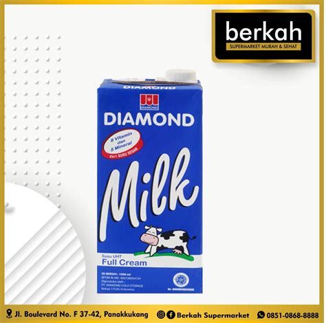 Jual DIAMOND MILK UHT FULL CREAM 1000 ML Di Seller Berkah Supermarket