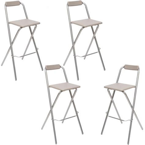 Lot De Chaises De Bar Pliante Louna H Cm Taupe Leroy Merlin