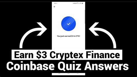 Earn Free 3 Cryptex Finance CTX Coinbase Quiz Answers YouTube