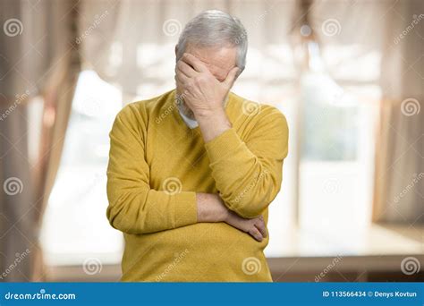 Portrait of Old Grandpa Doing Facepalm. Stock Photo - Image of ...