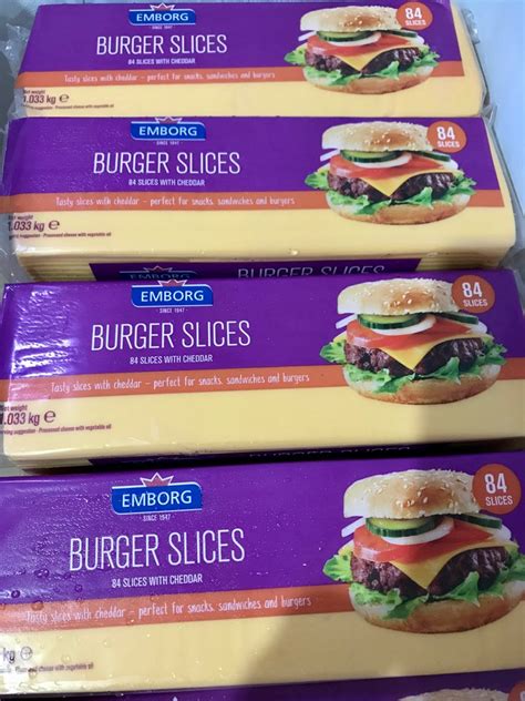 Emborg Burger Slice 84 Slices Food Drinks Chilled Frozen Food On