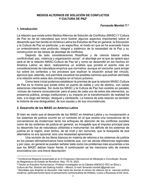 PDF MEDIOS ALTERNOS DE SOLUCIÓN DE CONFLICTOS Y CULTURA DE PAZ