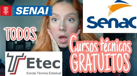 CURSOS TÉCNICOS GRATUITO Onde fazer YouTube