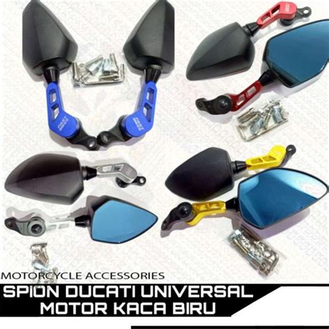 Jual Spion Tomok Ducati Cnc Full Kaca Biru Sepasang Universal Nmax