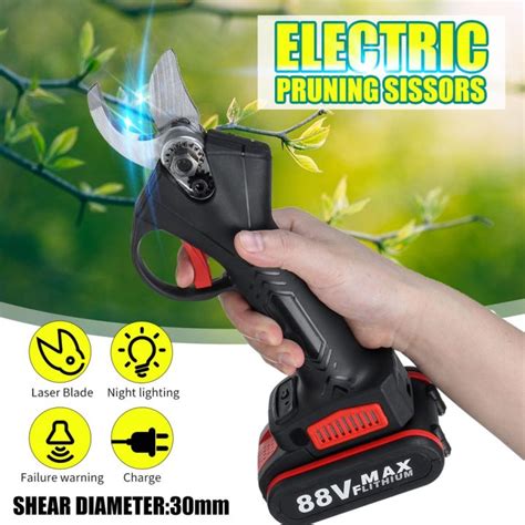 Cordless Pruner Lithium Ion Pruning Shear Efficient Fruit Tree Bonsai