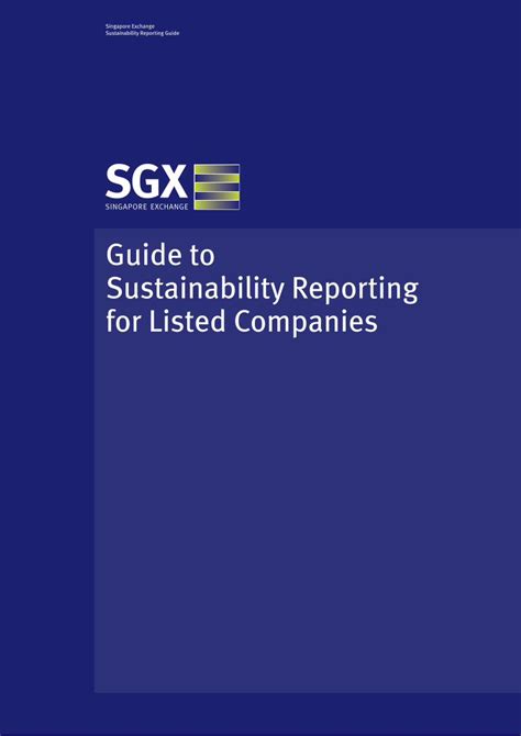 Pdf Guide To Sustainability Reporting For Listed Companies · 6